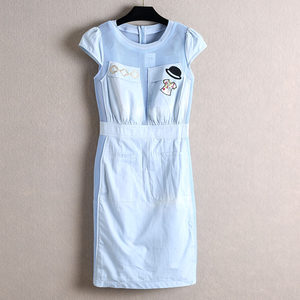 【蓝色品牌连衣裙图片】蓝色品牌连衣裙图片大