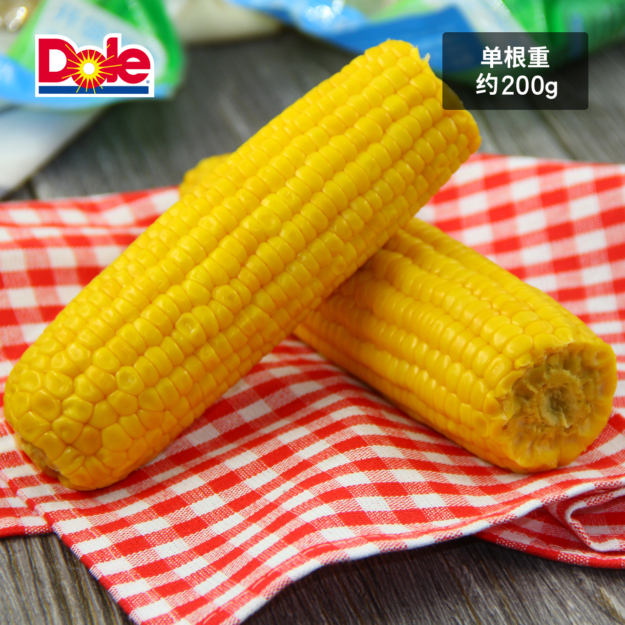 【Dole都乐】非转基因甜玉米棒6根 水果型即食 单根约200g