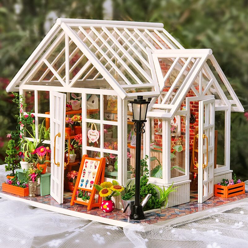 diy小屋模型手工拼装制作创意小房子花房建筑女生日礼物别墅成人