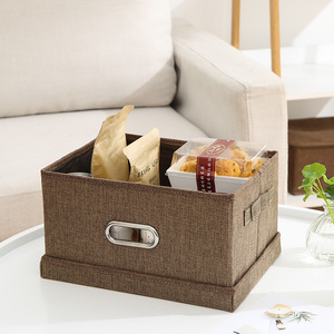 可折叠零食收纳盒 span class=h>收纳箱 /span>布艺小号家用食品储物