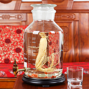 加厚密封家用泡酒玻璃瓶5斤带龙头10l装酒的酒坛子广口杨梅药酒瓶