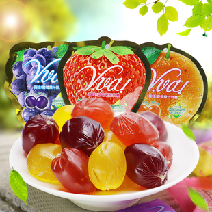 奇峰水果汁软糖50g*3袋婚庆喜混合橡皮糖果批发散装休闲小零食品