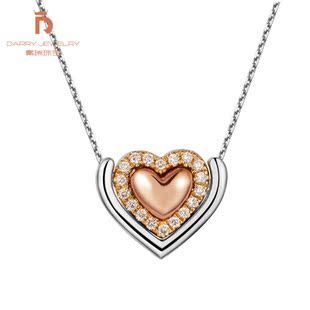 darry戴瑞项链dr 心形锁骨链吊坠送人自戴百搭配饰三种戴法