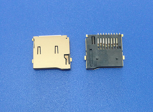 micro sd小卡座 手机内存卡座 9p tf卡座 外焊自弹式双压片卡座