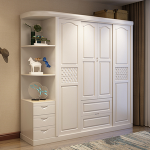 实木 span class=h>衣柜 /span>推拉门移门四门木质板式整体 span