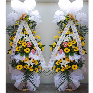 丧事祭奠白事花篮鲜花花圈追悼会哀悼葬礼殡仪馆扫墓用花广州同城