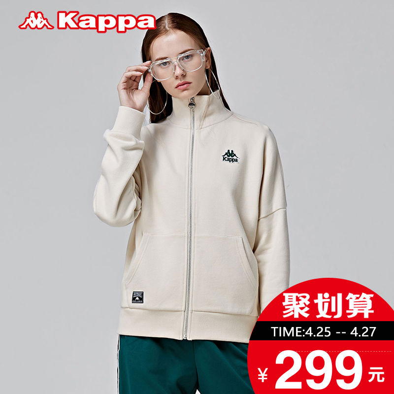 KAPPA卡帕女运动卫衣基础休闲印花针织开衫夹克外套|K0862WK75D