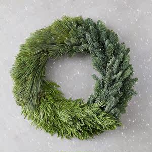 圣诞节真松枝松树枝 长松 span class=h>花环 /span>壁挂辅材手工diy