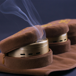 艾灸盒纯铜温灸器家用随身灸无烟腰腹灸衣艾盒祛湿宫寒妇科艾灸仪