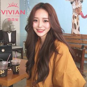 【假发女长发微卷中长卷发圆脸价格】最新假发