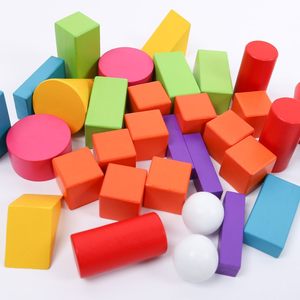 小学数学教具模型方块正方体长方体 一年级立体几何体形状积木制