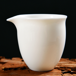 德化白瓷公道杯公平杯茶海 陶瓷大号分茶器 玉瓷凝脂白 功夫茶具