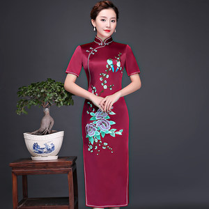 婚礼妈妈装新娘喜婆婆结婚宴服高贵礼服年轻岳