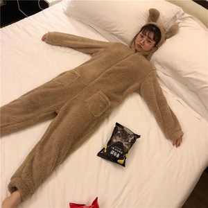 秋冬季韩国新款可爱甜美连体 span class=h>睡衣 /span>气质小清新