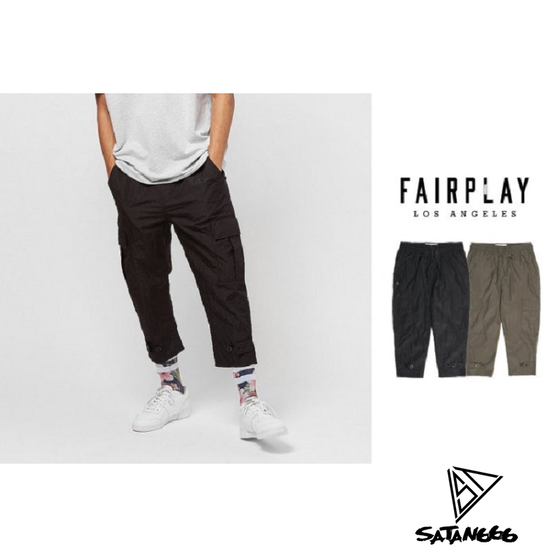 现货Fairplay Vernon Woven Cropped Pant 口袋 宽裤 七分裤