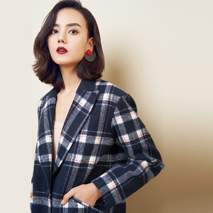 女款毛呢外套女中长款韩版2018新款冬季修身