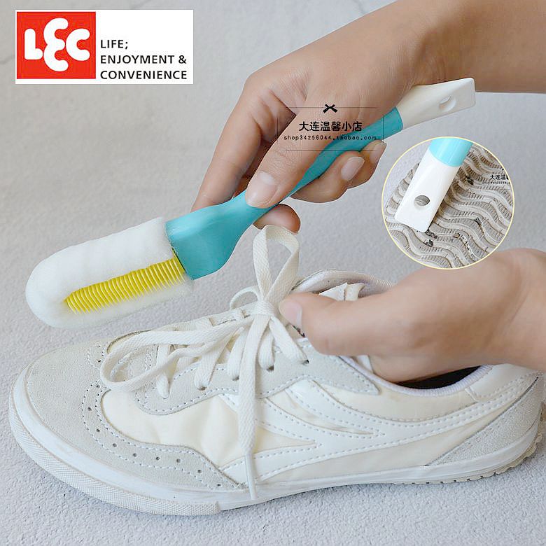 日本LEC软毛洗鞋刷白鞋运动鞋鞋刷 鞋子清洁刷长柄洗鞋清洗刷