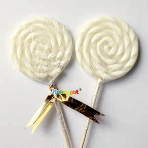 50g白色甜甜圈波板糖棒棒糖甜品台装饰 span class=h>糖果 /span>桌