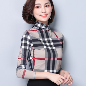 女式秋装上衣高领打底小衫女士长袖 span class=h>t恤 /span>上衣秋季