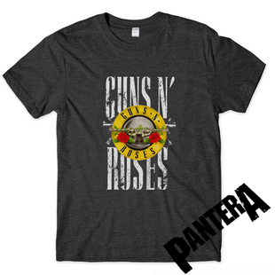 枪花乐队t恤纯棉slash短袖gnr摇滚衣服个性重金属 guns n roses