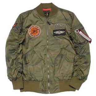 18春季新款ma1空军飞行夹克美国飞虎队军旅外套宽松大码徽章绣标