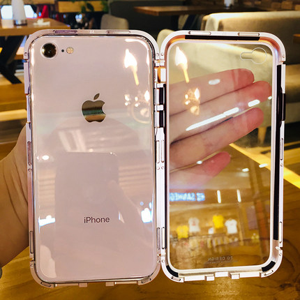 iphone6s手机壳抖音同款苹果7 plus玻璃后盖全包8p防摔网红潮男女