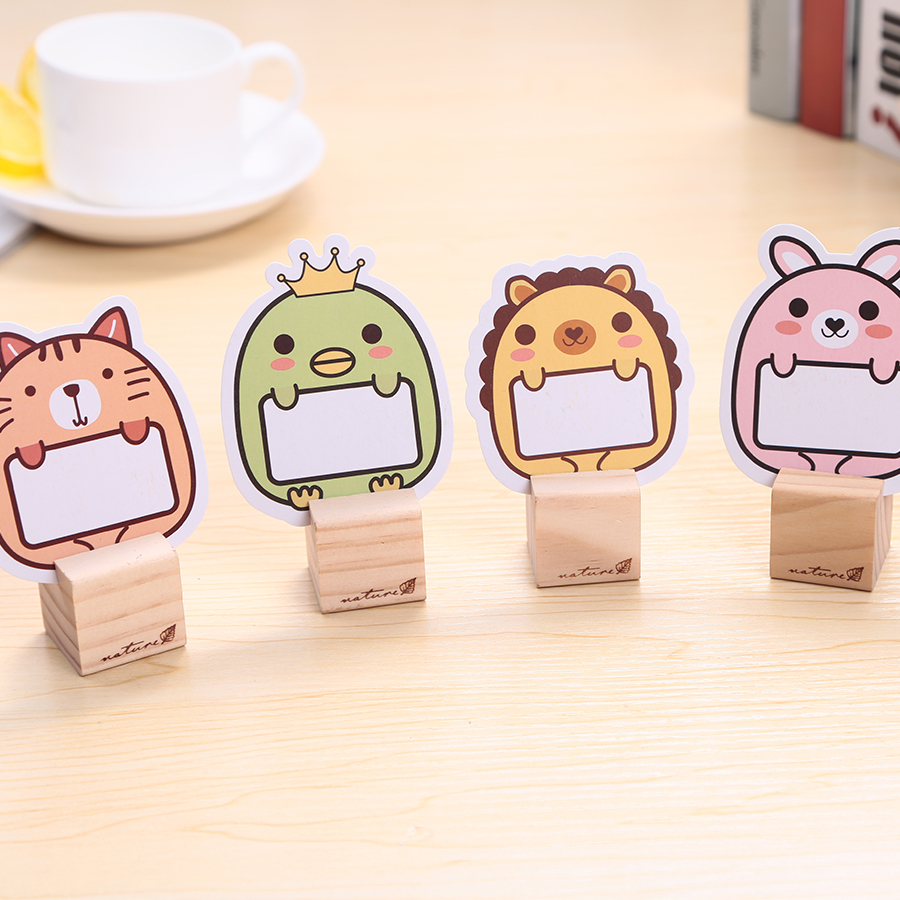 可爱卡通动物插画留言条便签本记事卡片工作学习备忘卡