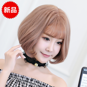 假发女短发头套发套自然bobo头网红圆脸全头