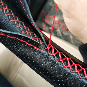 汽车把套真皮缝制图片