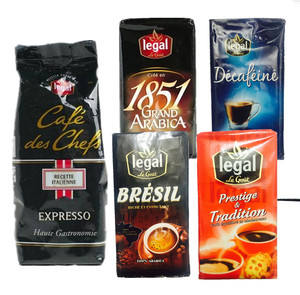 法国进口legal 乐家意式特浓美味巴西脱因过滤式咖啡粉250g