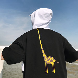 徐老师杂货铺店男装短袖中袖 span class=h>t恤 /span>衫新款长颈鹿