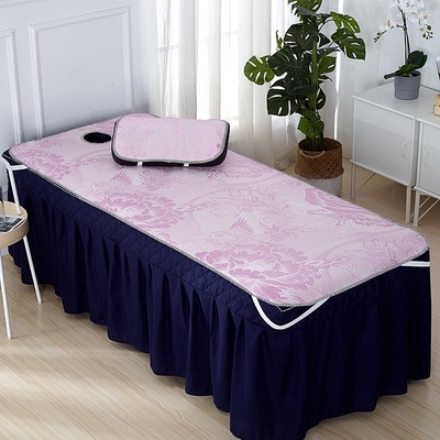 美容院专用美容床凉席美容按摩冰丝席送枕套单人推拿凉席床垫带洞