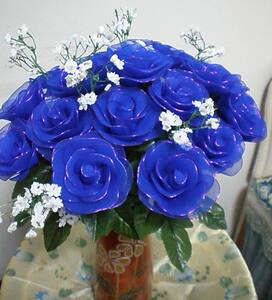 丝网花/仿真花成品/蓝色妖姬 ￥ 88 珍馨丝网花2辽宁 沈阳