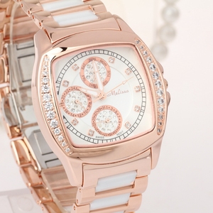 新款正品melissa span class=h>手表 /span> 时尚女表 多功能陶瓷 