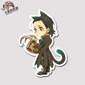 q版洛基贴纸漫威复仇者贴纸旅行拉杆箱贴纸 span class=h>笔记本 