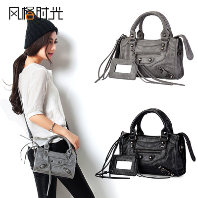 阿尔皮纳袋鼠真皮女包2018新款包包女单肩斜