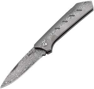 德国 博克 boker plus 整体大马士革 全大马钢 统治者水果刀