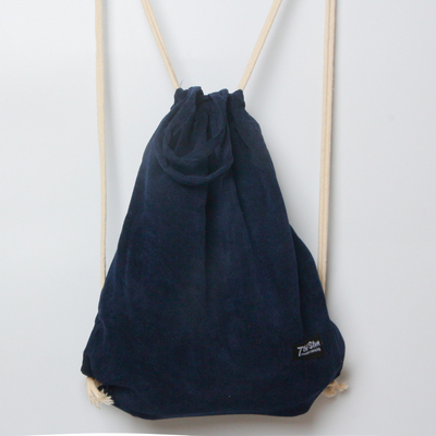 艺布袋语灯芯绒抽绳双肩包学生百搭简约日系原宿风文艺束口袋背包