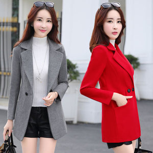 唯品会女装秋冬 span class=h>短外套 /span>新款韩版小个子毛呢外套
