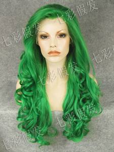 欧美新款 女士大波浪浅金挑染长卷发假发化妆