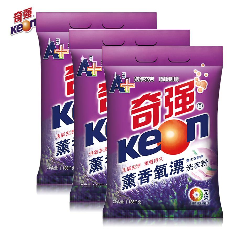 奇强薰香氧漂洗衣粉 奇强洗衣粉 1188g*3