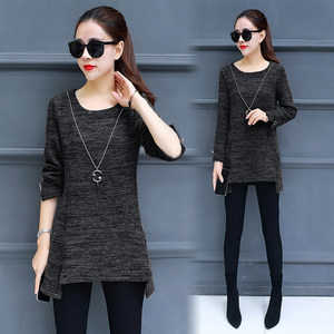 秋装女2018新款秋冬季打底针织连衣裙春秋中