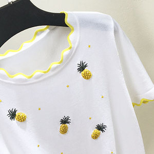 菠萝衫短袖女图片