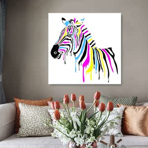  span class=h>斑马 /span>动物印刷喷绘现代 span class=h>装饰画 