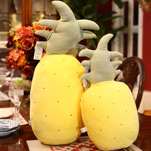 软体菠萝抱枕毛绒玩具水果抱枕公仔靠枕羽绒棉抱枕玩偶布娃娃