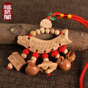 桃木剑婴儿宝宝辟邪压惊手工制作桃木葫芦孕妇随身红绳挂件