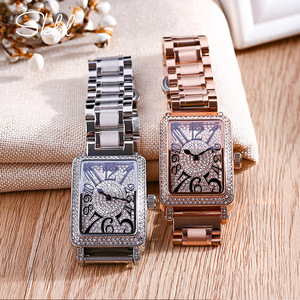 guou古欧 span class=h>女表 /span>长方形手表女时尚潮流满钻 span