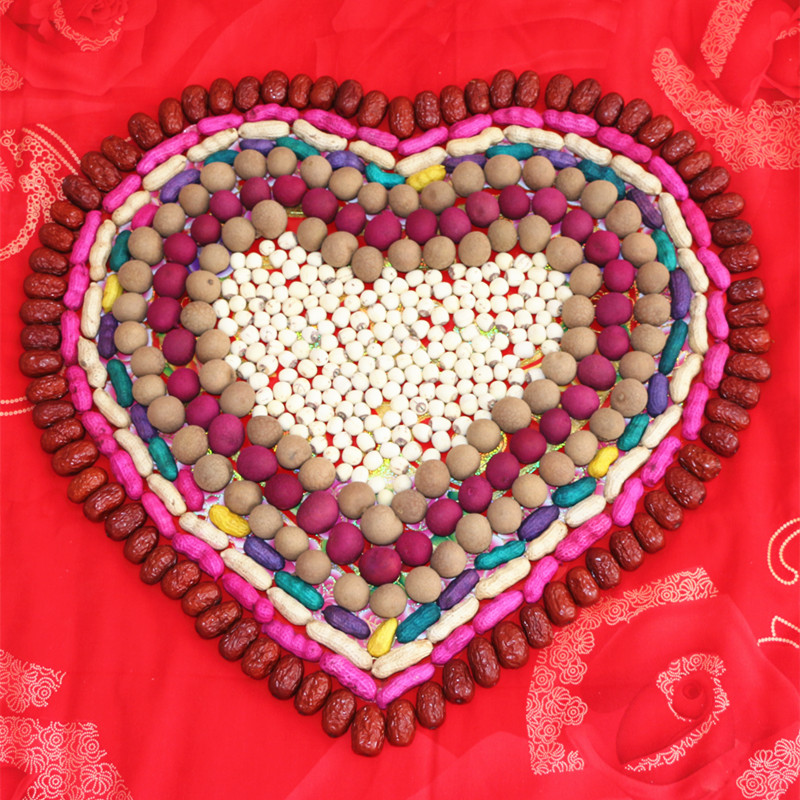 早生贵子新婚结婚礼盒礼品礼物红枣莲子桂圆花生大礼包摆件压床