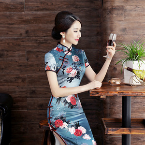 【真丝桑蚕丝旗袍连衣裙图片】真丝桑蚕丝旗袍连衣裙图片大全_好便宜