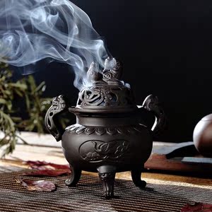 紫砂盘香炉熏香炉图片